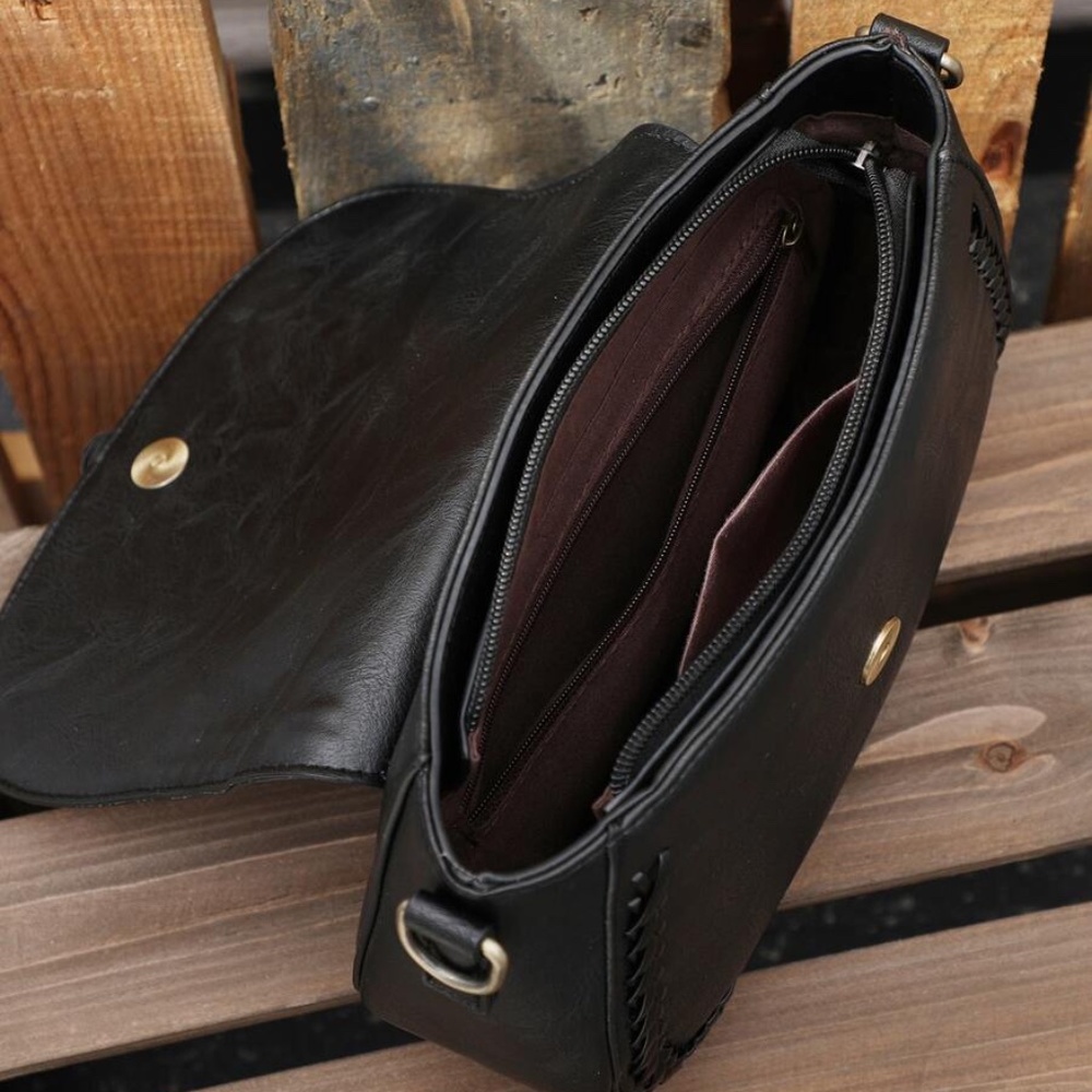 Boho Cream Leopard Strap Shoulder Crossbody Bag - Picture 3 of 11